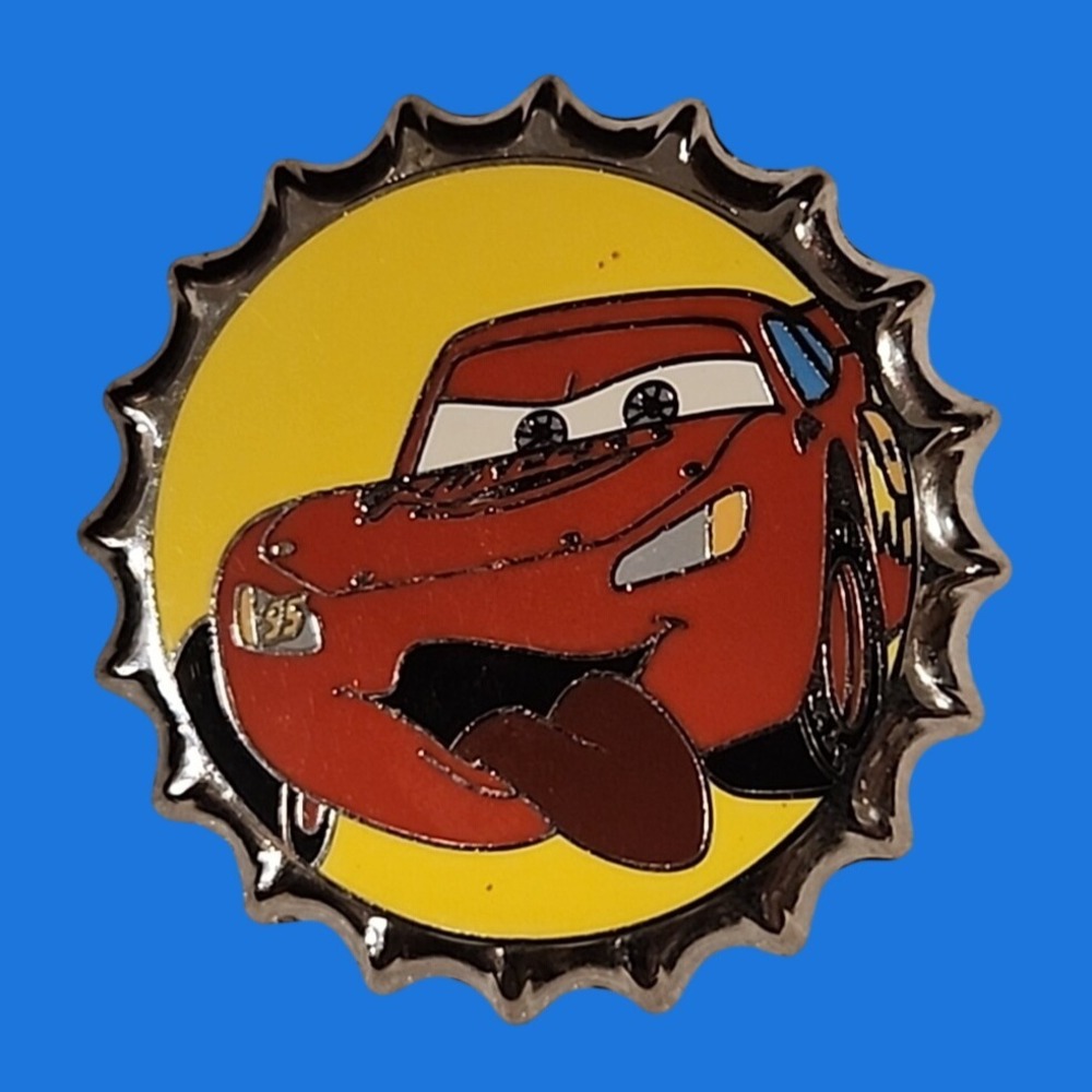 Disney Pin Cars Lightning McQueen Pixar Mystery Bottle Caps LE 500 WDW 69851